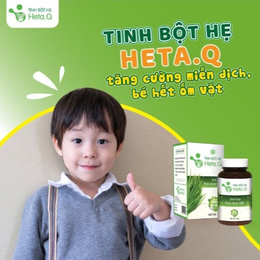 [100% Hết Táo Bón]Combo 3 Hộp Tinh bột hẹ HetaQ chính hãng - hỗ trợ táo bón, biếng ăn ở trẻ nhỏ và người lớn