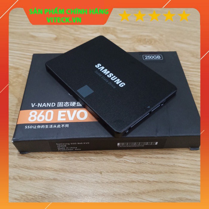 Ổ Cứng SSD Samsung 860 Evo 250GB 2.5-Inch SATA III - Hàng Chính Hãng