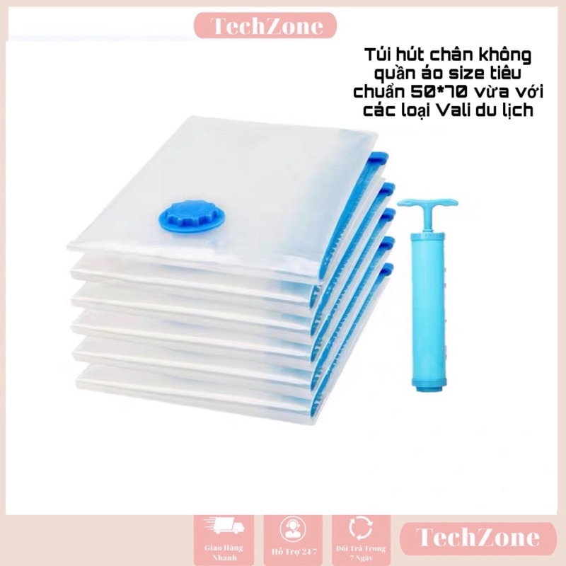 Túi hút chân không quần áo trong suốt đủ size| Đựng vừa các loại vali, sắp xếp tủ quần áo gọn gàng.