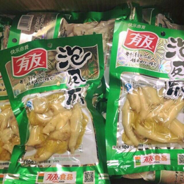 1 Gói 100g Chân Gà Yuyu Ớt Xanh Muối Cay Ăn Liền | BigBuy360 - bigbuy360.vn
