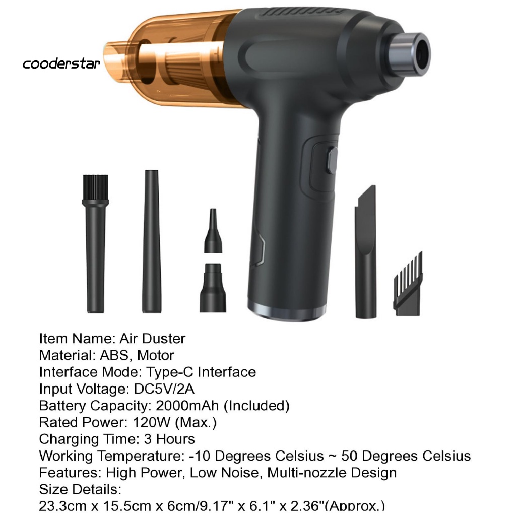 Máy Thổi Khí Nén Làm Sạch Bàn Phím Máy Tính Không Dây Dùng Pin Lâu Dài