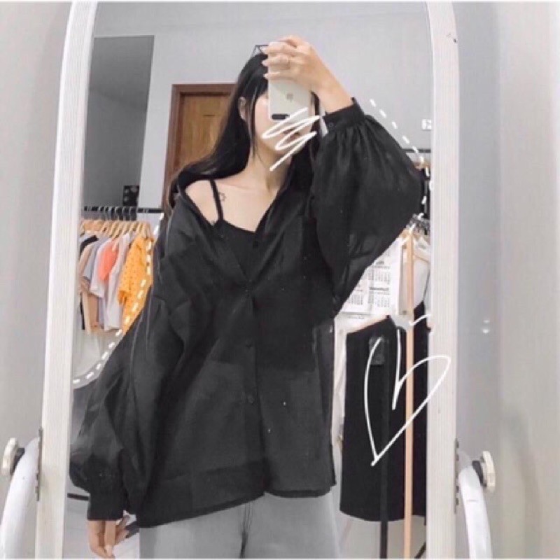 Áo khoác sơ mi nữ voan mỏng dễ phối đồ sét sơ mi sét đi biển áo freesize dưới 80kg - Colory shop