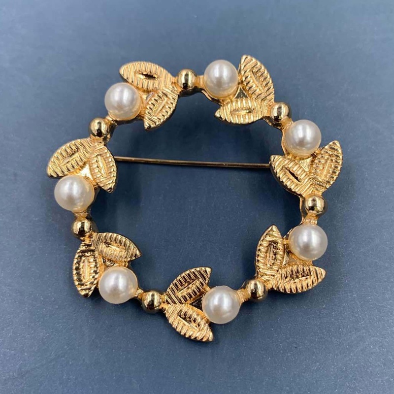 Trâm Cài Áo Hình Hoa Tulip Ngọc Trai Ngôi Sao Mặt Trời Kiểu Vintage