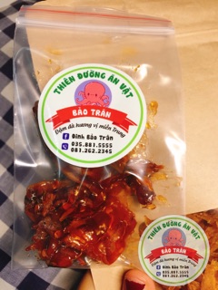 [350gr][Quà tặng kèm] Mực rim sa tế Bình Định- Bảo Trân