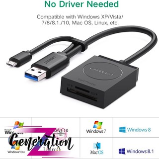 Đầu đọc thẻ SD cổng USB 3.0 và micro dành cho PC và Android Ugreen 50415 - Card Reader OTG 3.0 Ugreen 50415