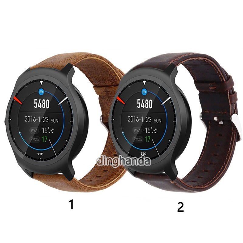 Dây đeo bằng da ngựa thật cho đồng hồ Ticwatch 2