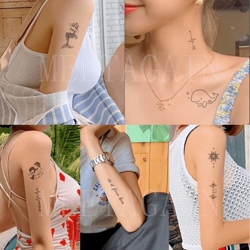 60 tấm hình xăm dán tạm thời chống nước bền đến 15 ngày
