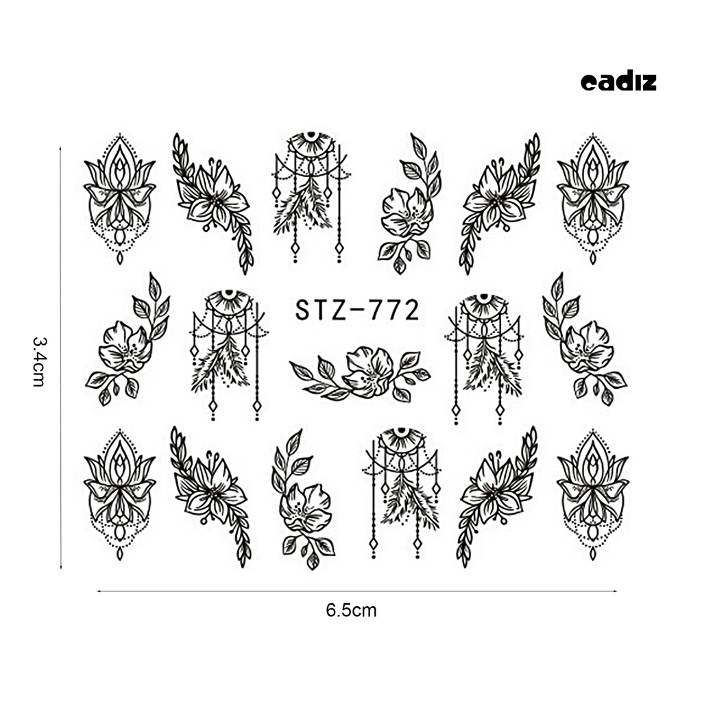 Nhãn Dán Móng Màu Đen Đơn Giản Lâu Trôi Thời Trang