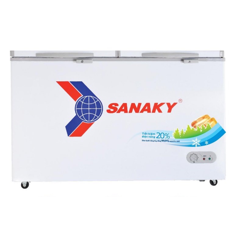 Tủ đông SANAKY 195 lít VH-2599W1 - 1 NGĂN ĐÔNG 1 NGĂN MÁT, DÀN LẠNH ĐỒNG, MIỄN PHÍ GIAO HÀNG HCM.