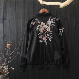 Áo khoác bomber thêu, áo bomber thêu  2 lớp cực đẹp