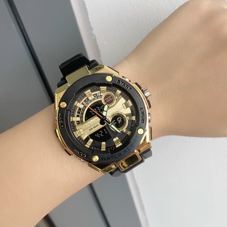 Đồng hồ nam thể thao OneTime dây cao su, vỏ thép bền chống va chạm, mặt đồng hồ 46mm cực chất, sang trọng
