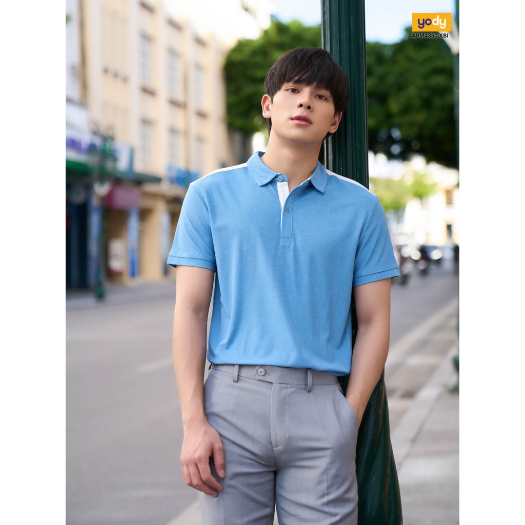 [Mã WABRYD50K giảm 10% đơn 250K] Áo polo nam YODY chất liệu vỏ hàu nam tính kháng khuẩn khử mùi APM4350 | BigBuy360 - bigbuy360.vn