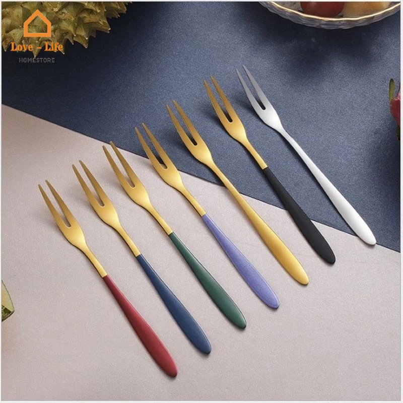 Nĩa Ăn Trái Cây Bằng Thép Không Gỉ Sang Trọng