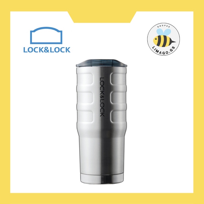 Ly Giữ Nhiệt Thép Không Gỉ Bumper Tumbler Lock&Lock LHC4139SLV  - Bạc