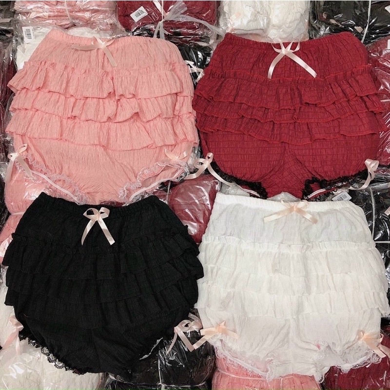 QUẦN  QC Giả váy, tầng xoè phối ren siêu xinh ,quần 2 lớp