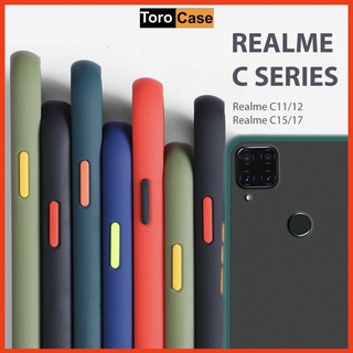 Ốp lưng realme c11, c12, c15, c17 nhựa nhám PC chống bẩn