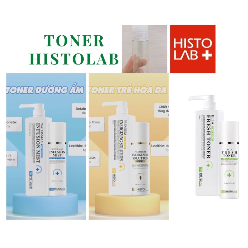 QUÀ TẶNG [HISTOLAB] Toner- Nước Hoa Hồng da dầu-da lão hoá-cấp ẩm