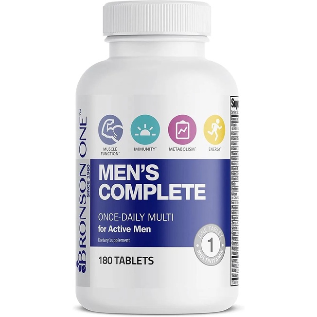 Organic Multivitamin One Daily For Men - 180 viên Mỹ - Bổ sung Vitamin