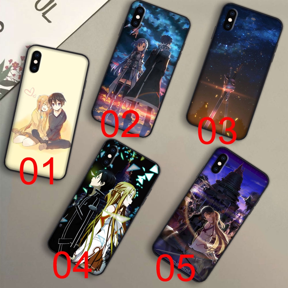 Ốp Điện Thoại Silicon Mềm Hình Anime Sword Art Online Cho Iphone 11 Pro Xs Max Xr X 7 8 6 6s Plus No100