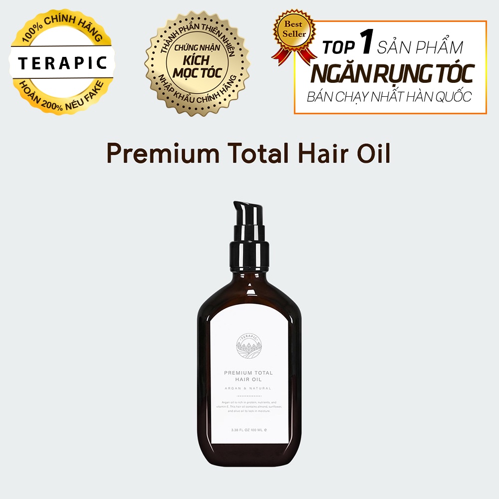 Tinh Dầu Dưỡng Tóc Chắc Khỏe TERAPIC Premium Total Hair Oil