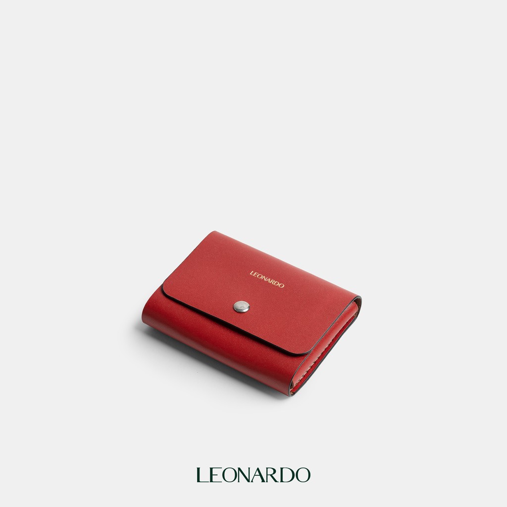 Ví nữ Card holder Layla da Nappa nhập khẩu thương hiệu Leonardo