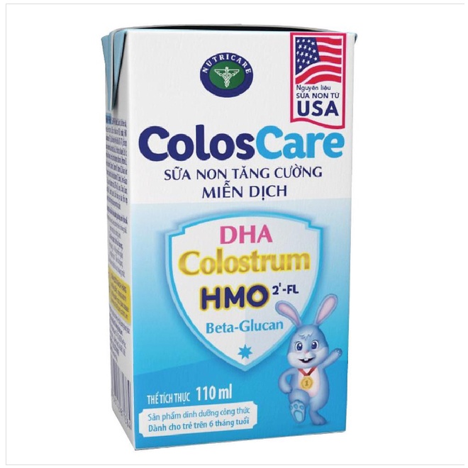 Sữa nước pha sẵn ColosCare 110ml, 180ml (lốc 4 hộp) date 8/2023
