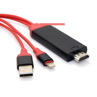 HDMI cổng Lightning cho Iphone/Ipad - đỏ