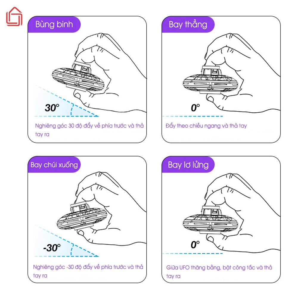 Đồ chơi đĩa bay UFO phát sáng dành cho bé - nhamoi