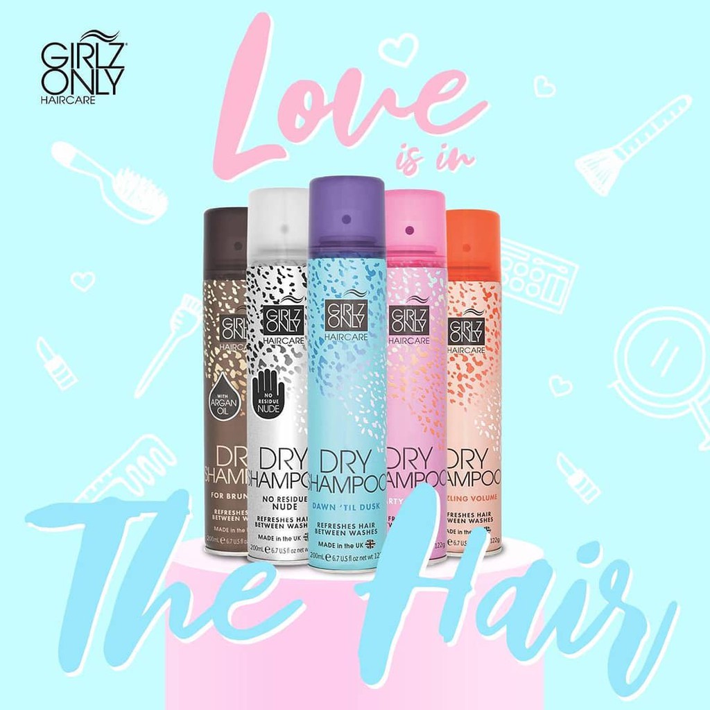 Dầu Gội Khô Girlz Only Dry Shampoo 200ml