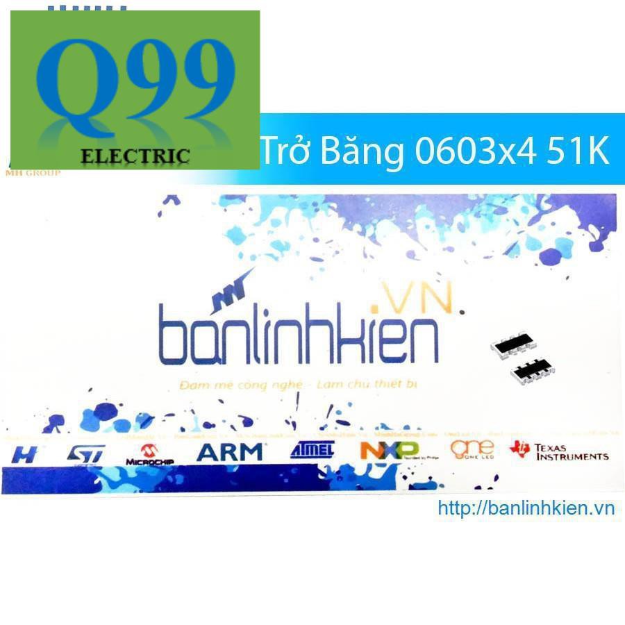 [Giá rẻ] [Q99] Trở Băng 0603x4 (22R-100K) ( Túi 5 con) zin HD1