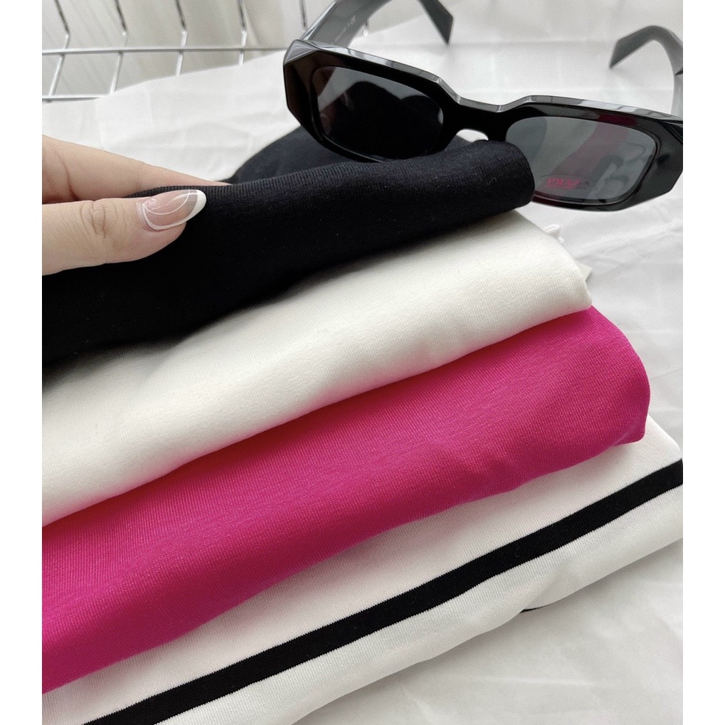 Áo croptop nữ kiểu ôm tay ngắn cổ tròn bigsize LEN Z.R 4 MÀU