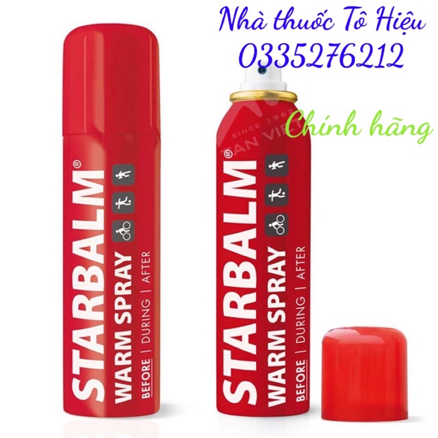 Chai xịt nóng STARBALM 150ml Hà Lan (Chính hãng)- Giảm nhanh các cơn đau chấn thương trong thể thao