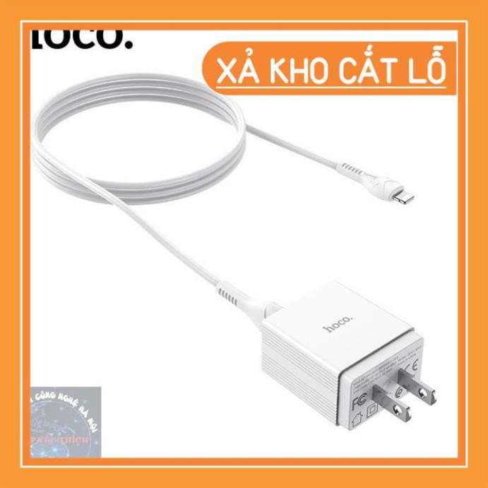 [FREESHIP] BỘ SẠC NHANH HOCO DC01 CHÂN LIGHTNING - 2.4 Ampe - 1 Đổi 1 Trong 7 Ngày - PHỤ KIỆN CÔNG NGHỆ HÀ NỘI - 41002