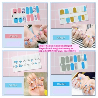 Sỉ da61-da80 dán móng tay bộ 14 nhãn nail sticker