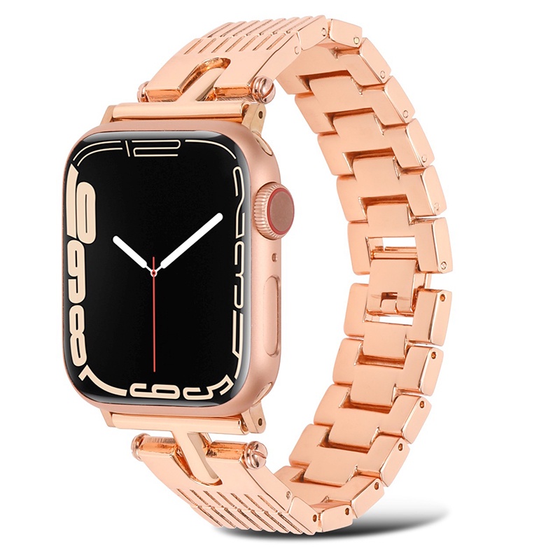 Dây Đeo Kim Loại Cho Đồng Hồ Thông Minh Apple Watch 40mm 41mm 45mm 38mm 42mm 44mm Iwatch Series 7 Se 6 5 4 3