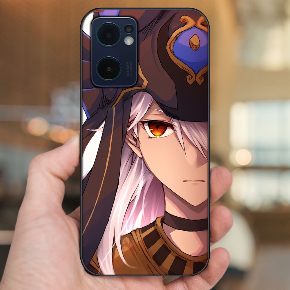 Ốp lưng Oppo Reno 7 5G viền đen in hình Cyno Genshin Impact