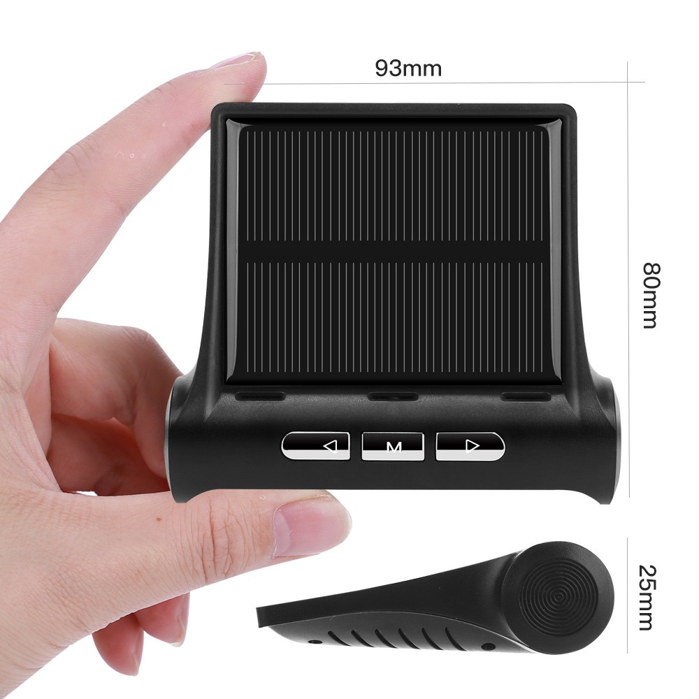 Đồng Hồ Năng Lượng Mặt Trời Chống Thấm Nước 3 Trong 1 Cho Xe Hơi / Xe Tải