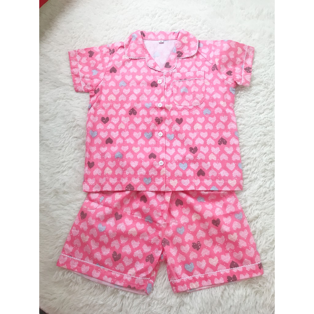 [Thanh Lý] Set Pyjama Mẹ &amp; Bé gái (vải cotton nhập Hàn Quốc)