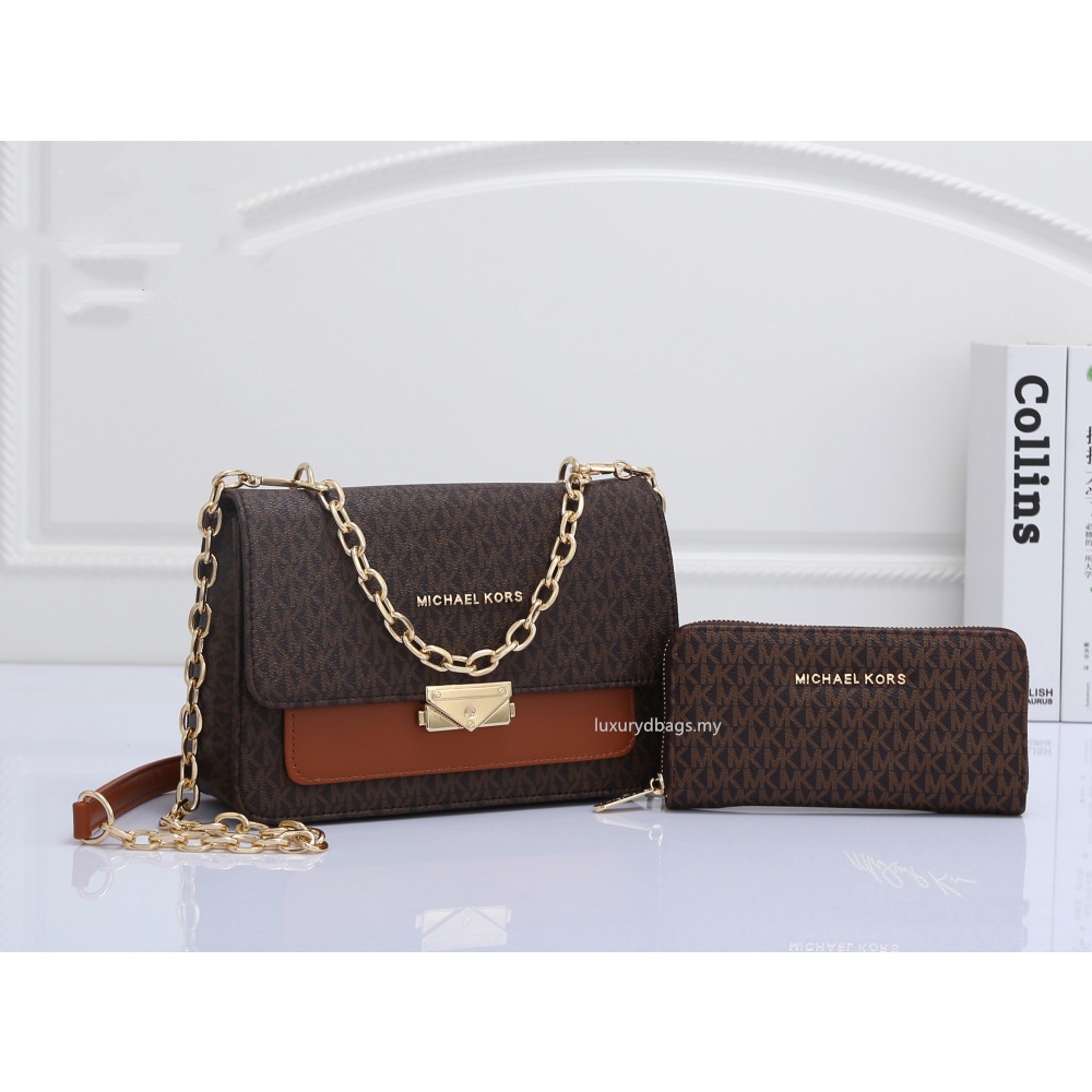 Túi Xách Đeo Chéo Phối Dây Xích Đôi Thời Trang Cao Cấp Dành Cho Nữ