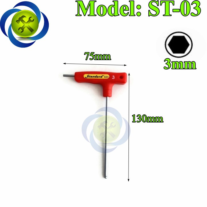 Lục giác bi chữ T 3mm Standard ST-03 cán đỏ