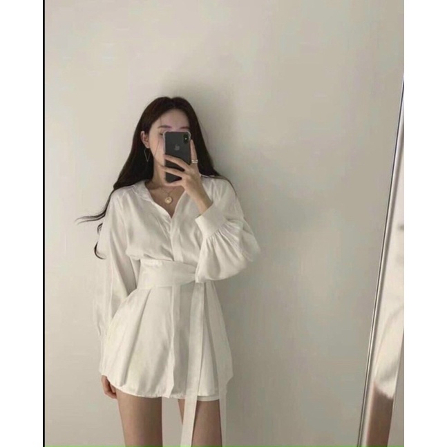 Sét Sơ Mi Cột Eo Bigsize 55kg Đến 100kg (L/XL/XXL)