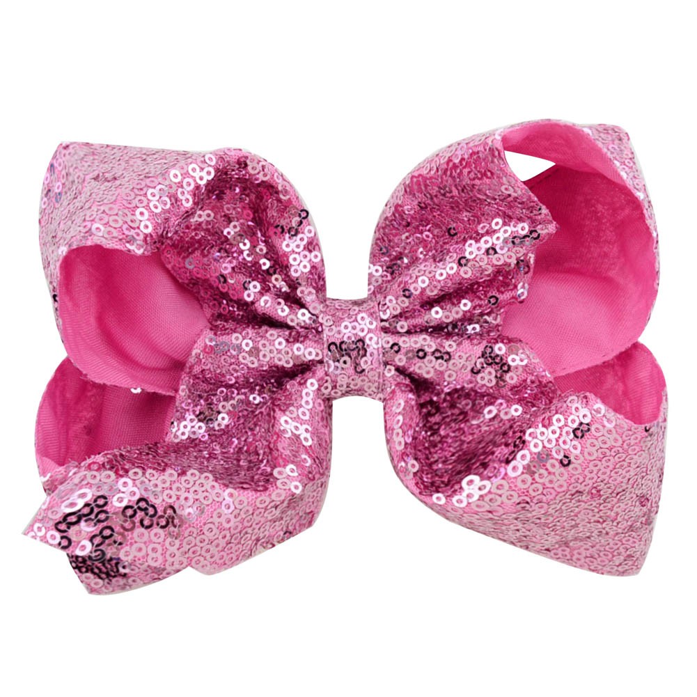 Kẹp tóc KIDSBOWS đính nơ phối kim sa lớn phong cách công chúa cho bé gái 8&quot;