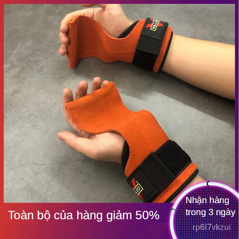 Găng Tay Tập Gym - dụng cụ thể dục thể thao- dây Kéo Lưng - Strap da bò chính hãng  cao cấp OM4l