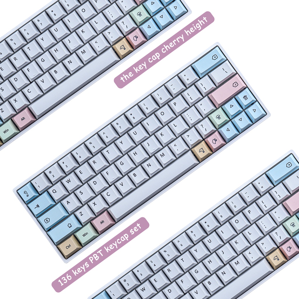 Gmk Bộ 136 Phím PBT Cho Bàn Phím Cơ Cherry Gateron MX