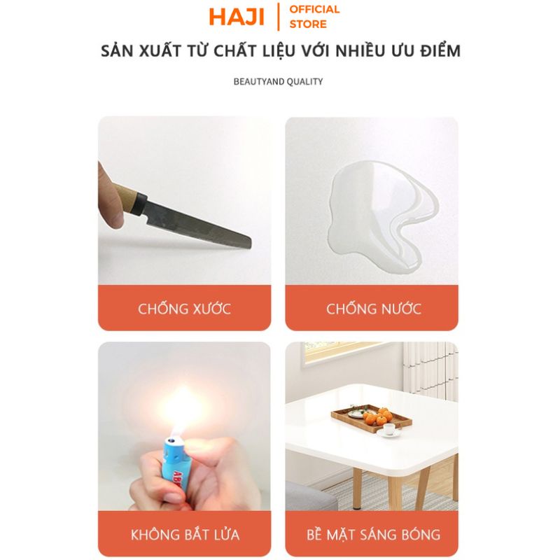 Bàn ăn thông minh chân gỗ sồi chắc chắn dễ vệ sinh, Bàn đa năng thương hiệu HAJI phong cách hiện đại A181