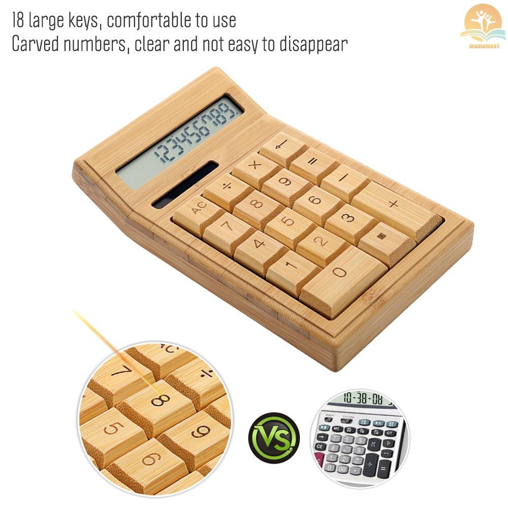 Máy Tính Bảng Bằng Gỗ Tre 12 Số Sử Dụng Năng Lượng Mặt Trời