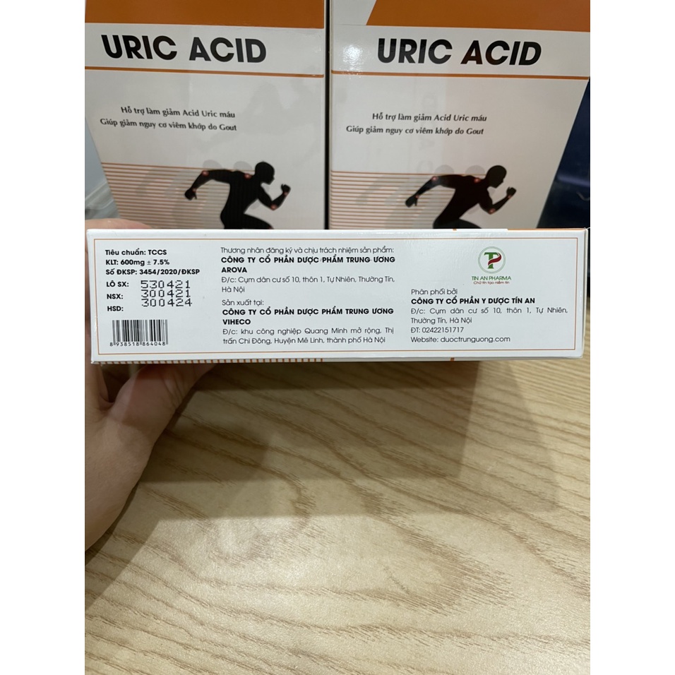 Uric acid - Giảm acid uric máu, giảm nguy cơ viêm khớp do gout