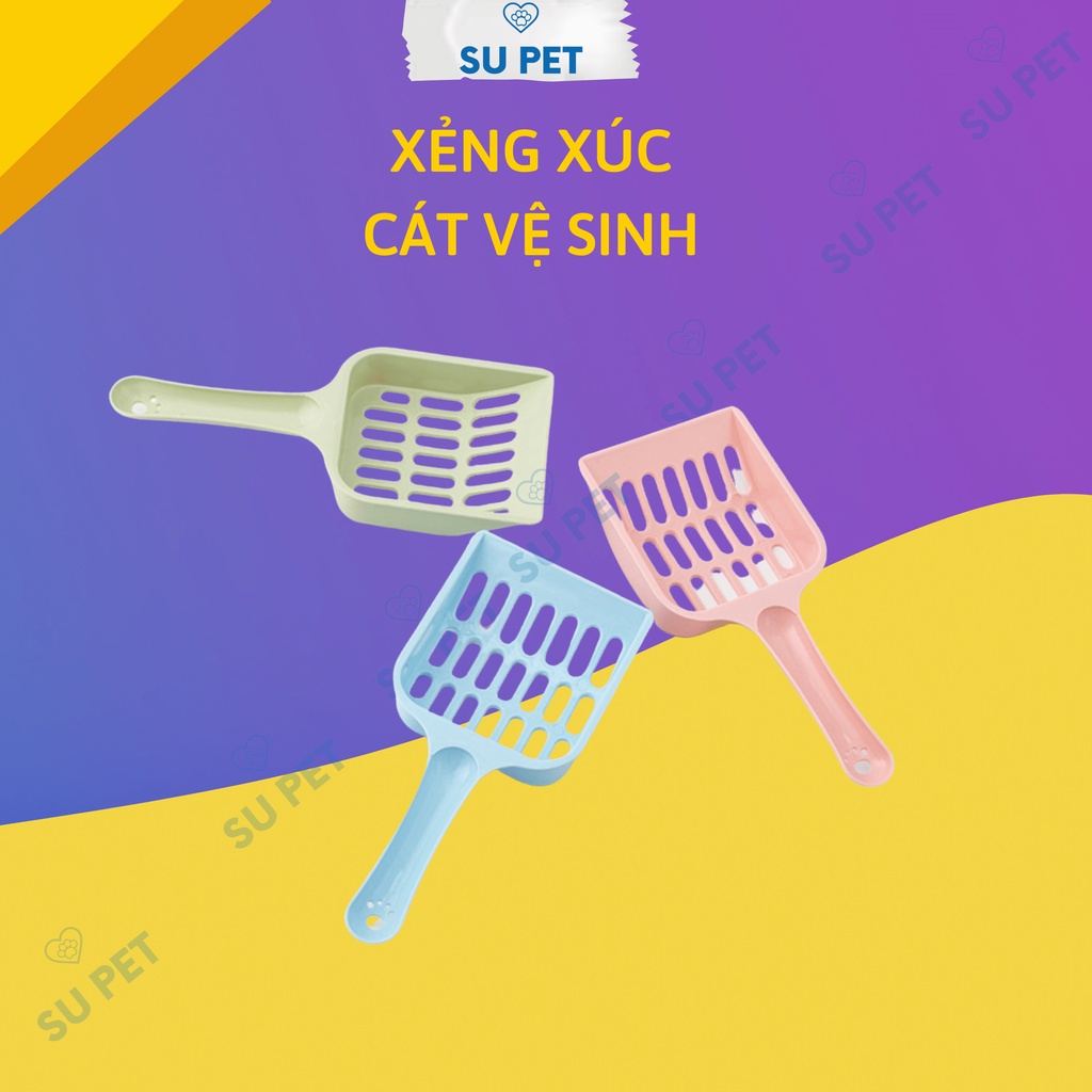 [Mã PET50K giảm Giảm 10% - Tối đa 50K đơn từ 250K] Xẻng xúc cát vệ sinh cho mèo và thú cưng nhiều màu