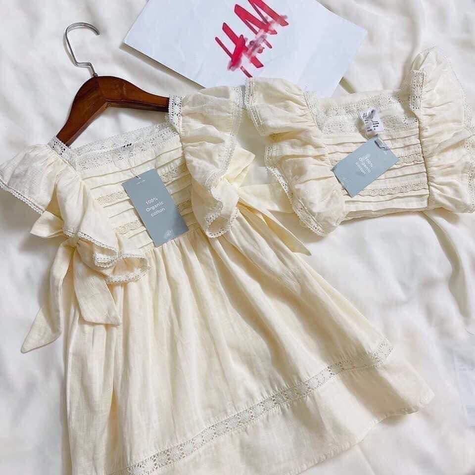 Váy đũi cánh tiên H.M màu be cho bé gái