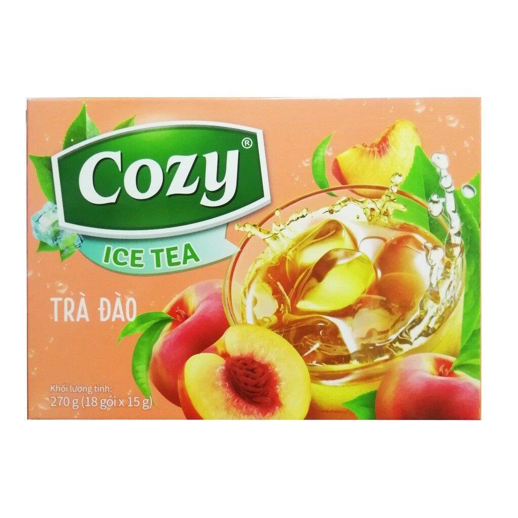 Trà Hòa Tan Icetea Cozy 270 gram hương Đào/Vải/Dâu/Chanh/Bí Đao